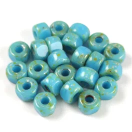   Matubo kásagyöngy - 3 oldalon csiszolt - Turquoise Blue Rembrandt - 2/0
