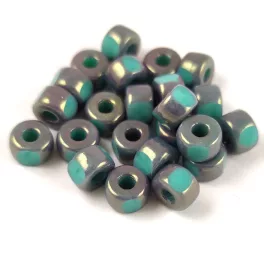   Matubo kásagyöngy - 3 oldalon csiszolt - Turquoise Green Pink Bronze - 2/0