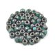 Matubo - 3 oldalon csiszolt - turquoise gray marble - 6/0