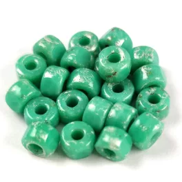   Matubo kásagyöngy - 3 oldalon csiszolt - Turquoise Green Rembrandt - 2/0
