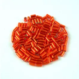   Miyuki Bugle Japanese Seed Bead - 10 - Silver Lined Red - 3mm