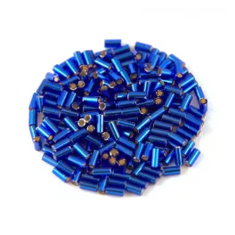   Miyuki Bugle Japanese Seed Bead - 20 - Silver Lined Cobalt - 3mm