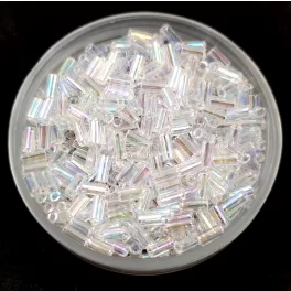 Miyuki Bugle Japanese Seed Bead - 250 - Crystal AB - 3mm