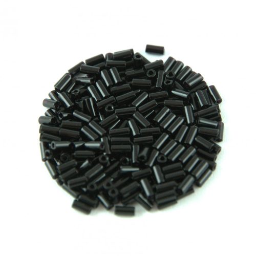 Miyuki Bugle Japanese Seed Bead - 401 - Opaque Black - 3mm