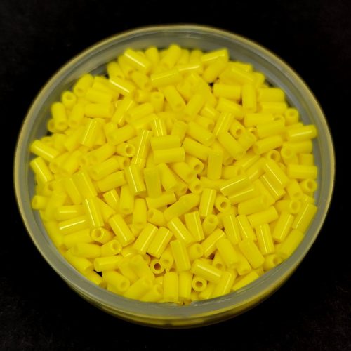 Miyuki Bugle Japanese Seed Bead - 404 - Opaque Yellow - 3mm