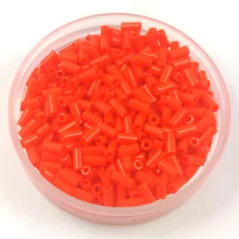 Miyuki Bugle Japanese Seed Bead - 406 - Opaque Orange - 3mm