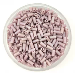   Miyuki Bugle Japanese Seed Bead - 410fr - Matt Opaque Mauve AB - 3mm