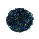 Miyuki Bugle Japanese Seed Bead - 452 - Metallic Dark Blue Iris - 3mm