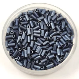   Miyuki Bugle Japanese Seed Bead - 2001 - Matte Metallic Gunmetal - 3mm