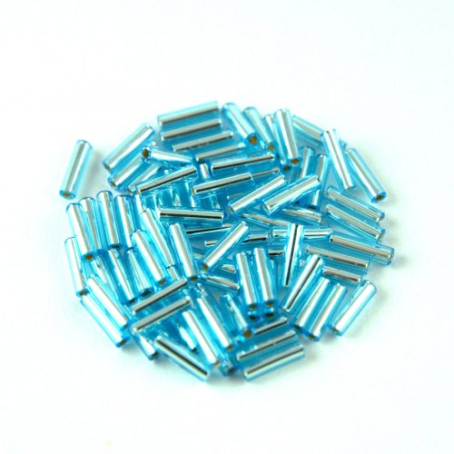 Miyuki szalmagyöngy - 18 - Silver Lined Aqua - 6mm