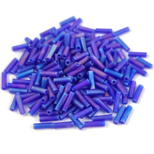 Miyuki Bugle Japanese Seed Bead - 151fr - Transparent AB Sapphire - 6mm
