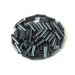 Miyuki Bugle Japanese Seed Bead - 451 - Gunmetal - 6mm