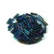 Miyuki Bugle Japanese Seed Bead - 452 - Metallic Dark Blue Iris - 6mm