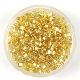 Miyuki kocka gyöngy - 3 - Silver Lined Gold - 1.8mm