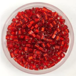 Miyuki kocka gyöngy - 10 - Silver Lined Red - 1.8mm
