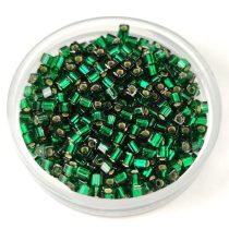 Miyuki kocka gyöngy - 27 - Silver Lined Emerald - 1.8mm