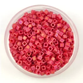 Miyuki kocka gyöngy - 141fr - Trans Matt Ruby AB - 1.8mm