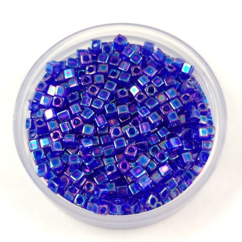 Miyuki Cube Japanese Glass Bead - 177 - Trans Aqua AB - 1.8mm