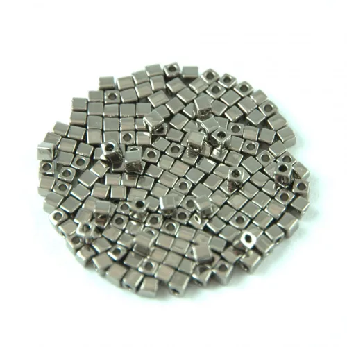 Miyuki kocka gyöngy - 190 - Nickel (Dark Silver)- 1.8mm