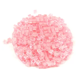 Miyuki kocka gyöngy - 204 - Salmon Lined Crystal - 1.8mm