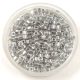 Miyuki Cube Japanese Glass Bead - 242 - Metallic Silver Lined Crystal - 1.8mm