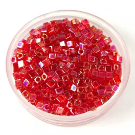 Miyuki kocka gyöngy - 298 - Trans Ruby AB - 1.8mm