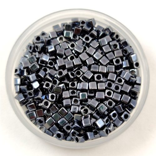 Miyuki Cube Japanese Glass Bead - 451 - Hematit - 1.8mm