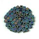 Miyuki Cube Japanese Glass Bead - 401fr - Matte Black AB - 3mm