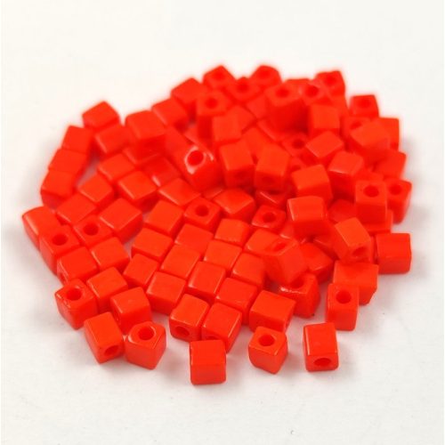 Miyuki cube bead - 406 - Opaque Orange - 3mm