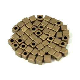  Miyuki Cube Japanese Glass Bead - 2006 - Matte Metallic Bronz - 3mm