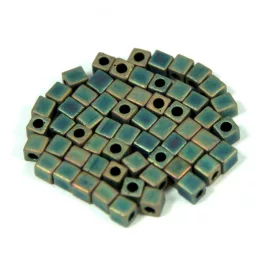   Miyuki kocka gyöngy - 2008 - Matt Metallic Patina Iris - 3mm
