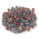 Miyuki cube bead - 3428 - Light Brown Lined Aqua - 3mm