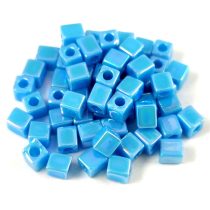   Miyuki kocka gyöngy - 0413fr - Matte Opaque Turquoise Blue AB - 4mm
