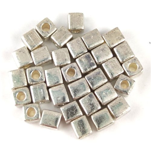 Miyuki kocka gyöngy - 1051 - Galvanized Silver - 4mm