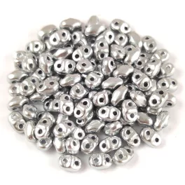 Miniduo gyöngy - Aluminium - 2.5x4mm