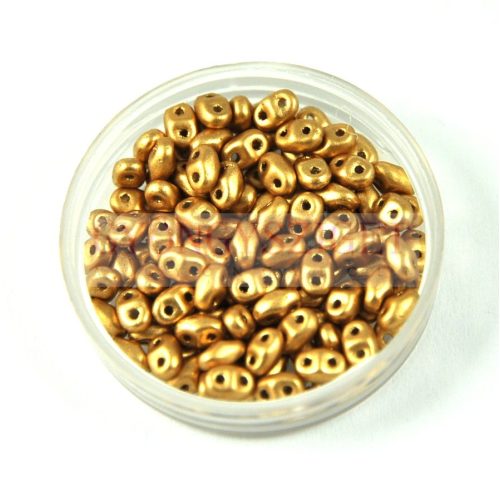 Miniduo gyöngy - Aztek Gold - 2.5x4mm