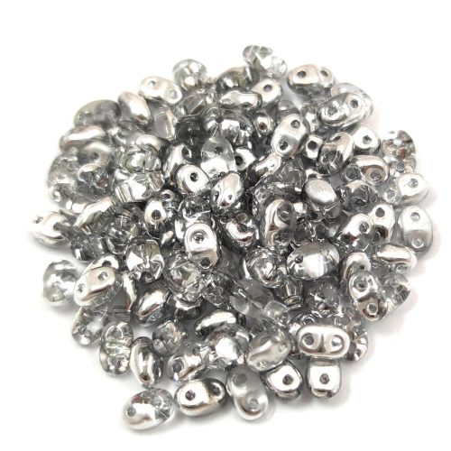 Miniduo gyöngy - Crystal Silver - 2.5x4mm