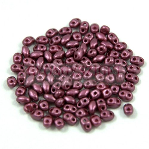 Miniduo gyöngy 2.5x4mm pastel burgundy