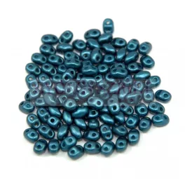 Miniduo gyöngy 2.5x4mm pastel petrol