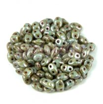 Miniduo bead 2.5x4mm brown green picasso