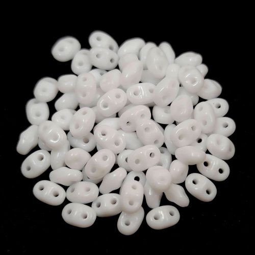 Miniduo gyöngy - Chalk White - 2.5x4mm