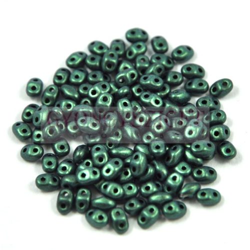Miniduo gyöngy 2.5x4mm matte metallic green