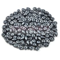 Miniduo bead jet matte hematite 2.5x4mm