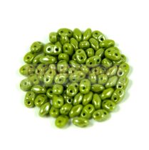 Miniduo bead green pea luster 2.5x4mm
