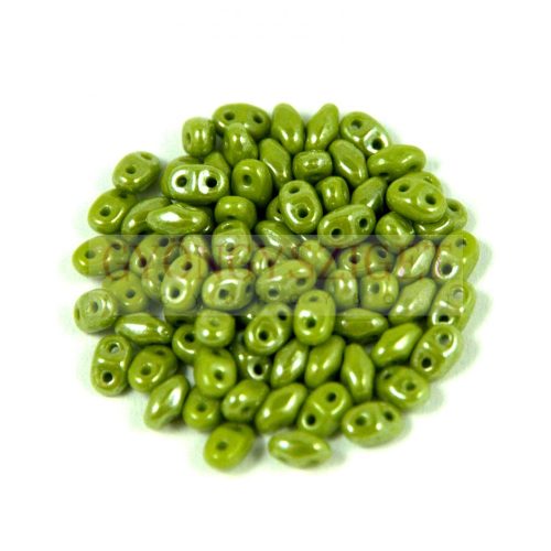 Miniduo gyöngy green pea luster 2.5x4mm