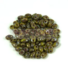 Miniduo gyöngy green pea picasso 2.5x4mm