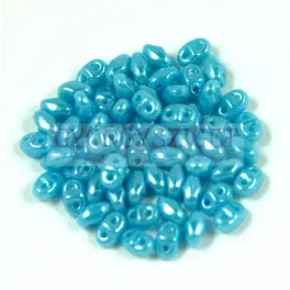 Miniduo gyöngy light blue luster 2.5x4mm