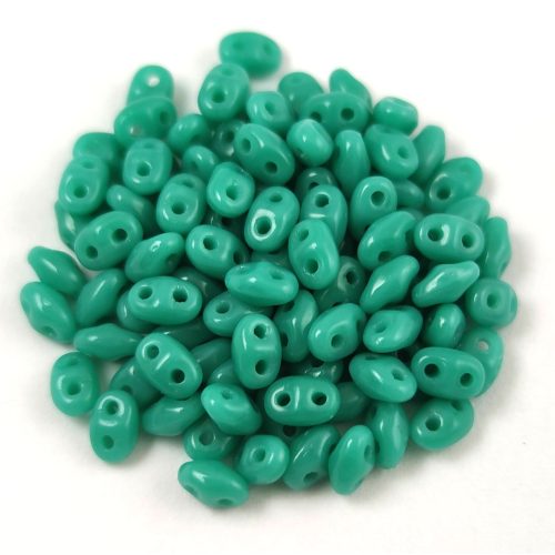 Miniduo gyöngy - Green Turquoise - 2.5x4mm