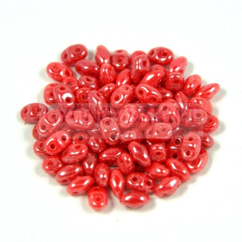 Miniduo gyöngy 2.5x4mm red luster