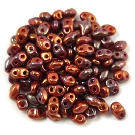 Miniduo gyöngy - 2.5x4mm - Opaque Dark Red Vega Luster